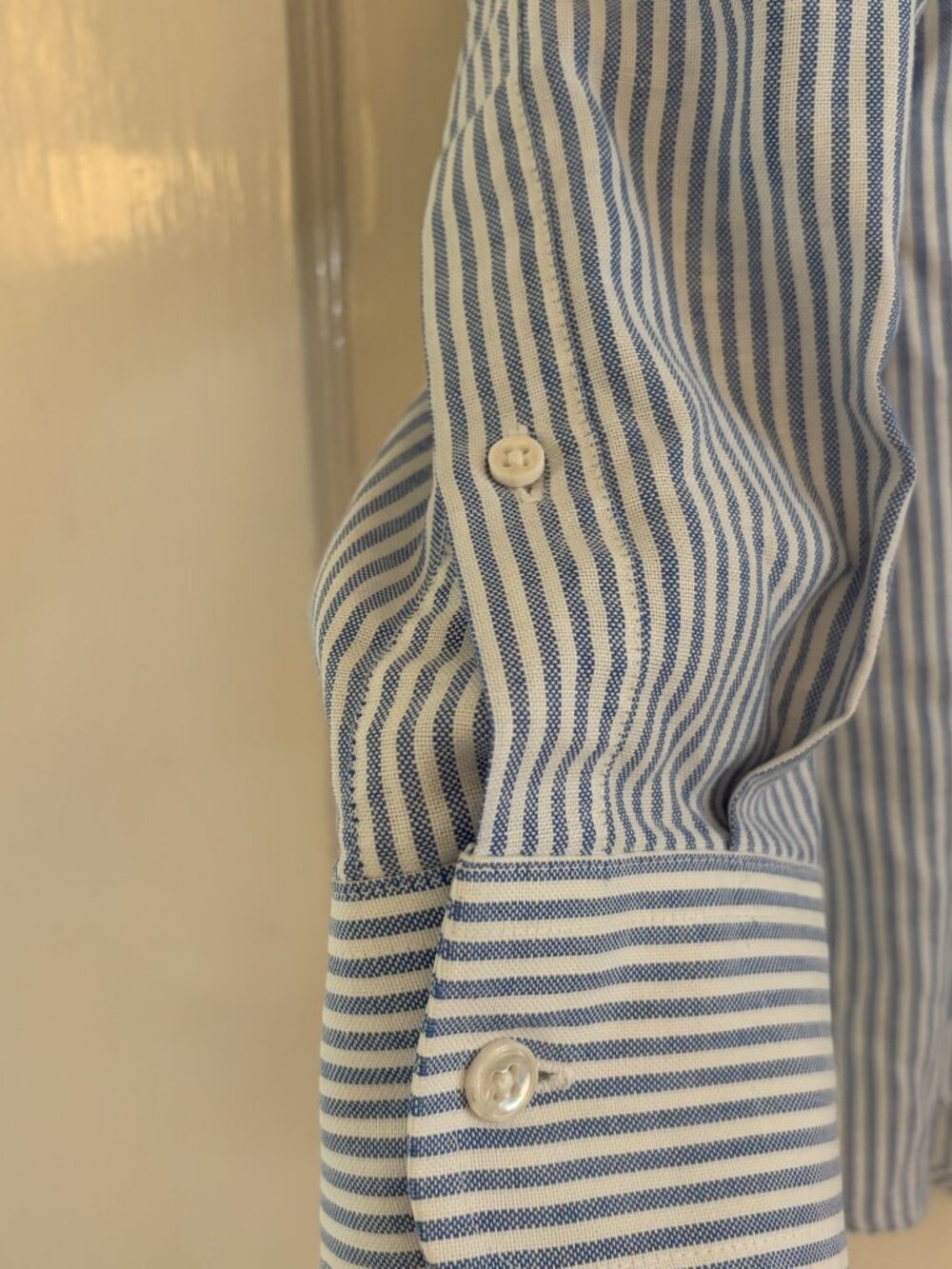 STAFFORD Wrinkle-Free striped oxford dress shirt - Picture 5 of 9
